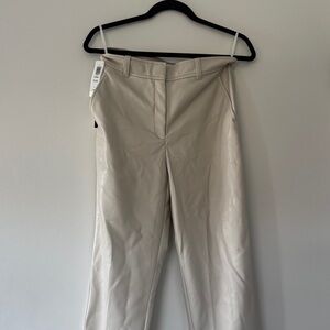 Brand new Aritzia leather Cream Women's Pants